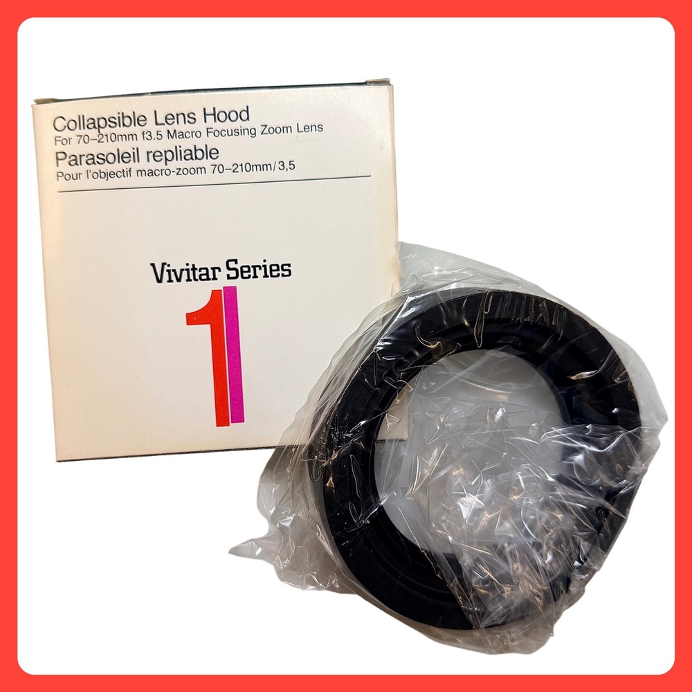 Vintage Vivitar Series 1 Collapsible Lens Hood 70-210mm f3.5 Black Rubber 70s